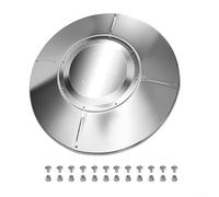 Kivivaka Escudo reflector para calentador de patio, cubierta de calor de aluminio para calentadores de gas de paraguas, reemplazo de cúpula superior a prueba de óxido con sujetadores, plateado (4+1)