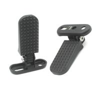 Kivivaka Estriberas eléctricas de aleación de aluminio para bicicleta, pedales plegables antideslizantes con espacio entre agujeros de 4 a 5 cm, 78 x 75 mm, color negro