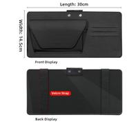 Kivivaka Extensor de visera solar para coche con reducción de deslumbramiento polarizada y correa ajustable para la mayoría de vehículos, 30 x 14,5 cm, color negro