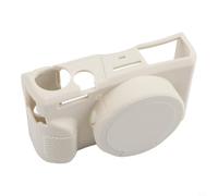 Kivivaka Funda de silicona para Canon G7 X Mark III, tacto suave para carcasa de cámara delgada, bolsa de almacenamiento para cámara que absorbe los golpes, color rosa (blanco)