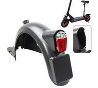 Kivivaka Guardabarros trasero para scooter eléctrico Ninebot MAX G30D con | Luz de freno opcional, montaje de ABS + PC para evitar salpicaduras, diseño de soporte estable, para acceso negro y rojo