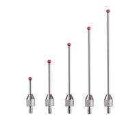 Kivivaka Indicador de esfera de punta de sonda de rosca M14 de acero y micrómetro, herramientas de medición de varilla de extensión, resolución de 001 mm, color plateado