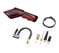 Kivivaka Inflador de neumáticos inalámbrico de 120 W con pantalla digital, compresor de aire portátil de 30 l/min, 5 modos preestablecidos para automóvil para bicicleta y motocicleta (ZY-5801-rojo)