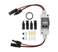 Kivivaka Interruptor de desconexión de panel solar IP65, 400 V CC, 2 polos | Caja de disyuntor con conectores MC para sistemas de alimentación RV y fuera de la red