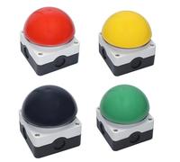 Kivivaka Interruptor de parada de seguridad de cabeza de hongo autorreiniciable, pedal de pie, empuje manual, IP65, impermeable, 440 V, 10 A, botón de fábrica, color verde