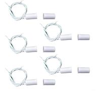 Kivivaka Interruptor magnético de puerta con cable, sensor ABS oculto de 16,8 x 19 mm, espacio de 13-25 mm, salida para sistema de alarma de seguridad para el hogar, blanco, paquete de 5