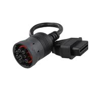 Kivivaka J1939 - Cable adaptador hembra de 9 pines a OBD2 de 16 pines para camiones diésel CUMMINS, material de goma, compatible con herramientas de diagnóstico de camiones
