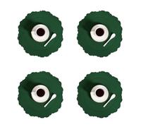 Kivivaka Juego de 4 manteles individuales de piel, 15 x 14.5 pulgadas, resistentes al calor y a los arañazos, protectores de mesa lavables para cocina, comedor, hogar, restaurante, color verde