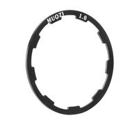 Kivivaka Juego de buje ranurado para arandela para espaciadores de pedalier de bicicleta, aleación de aluminio, 0/0,5/0,85/2,0/2,18/2,35/2,5 mm, negro o rojo negro 1 mm