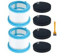 Kivivaka Juego de filtros de repuesto, para Bissell 4245 para PowerClean para FurGuard 280 W para FurFinder 200 W, incluye 2 filtros, 4 almohadillas de prefiltro, 1 cepillo de filtración avanzada para