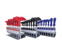 Kivivaka Juego de llaves hexagonales ergonómicas con mango en L, 10 piezas | Juego de llaves hexagonales con mango en L métricas para agarre antideslizante Torx 10 piezas