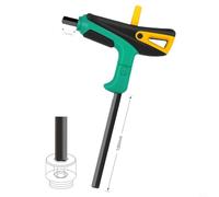 Kivivaka Juego de llaves hexagonales tipo T con cómodas asas en T y extremos dobles, estante de acero al cromo vanadio resistente al óxido (G)