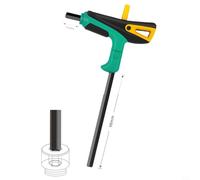 Kivivaka Juego de llaves hexagonales tipo T con cómodas asas en T y extremos dobles, estante de acero al cromo vanadio resistente al óxido (F)