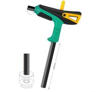 Kivivaka Juego de llaves hexagonales tipo T con cómodas asas en T y extremos dobles, estante de acero al cromo vanadio resistente al óxido (H)