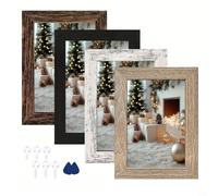 Kivivaka Juego de marcos de fotos MDF, marcos rectangulares clásicos para colgar en la pared y exhibición de mesa, decoración resistente del hogar para fotos de 4 x 6, 5 x 7, varios colores (5 x 7