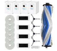 Kivivaka Juego de piezas de repuesto para aspiradora robótica Ecovacs T30S y T30S Pro con cepillos laterales, filtros HEPA, almohadillas de fregona y bolsas