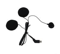 Kivivaka Kit de altavoces para casco de motocicleta con cables duros suaves para sistema de intercomunicación Moman RS-H4P, accesorio de auriculares de reducción de ruido, color negro, 77 cm