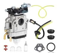 Kivivaka Kit de carburador para cortacésped de 52 cc, 49 cc y 43 cc, montaje de aluminio con bomba de arranque de manguera de junta