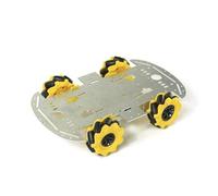 Kivivaka Kit de chasis de coche robot 4WD Mecanum Wheel Marco de aleación de aluminio para proyectos educativos Arduino