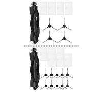 Kivivaka Kit de filtro de cepillo lateral de repuesto para cepillo de rodillo principal Vexilar para W7 W9 W11 y para robot Cleanova W15 para piezas de aspiradora