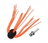 Kivivaka Kit de limpieza de cepillo de chimenea con cabezal de aluminio y cerdas de nailon con conector de acero inoxidable para conductos de 4 a 12 pulgadas, herramienta de barrido giratorio