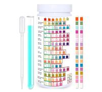 Kivivaka Kit de prueba de agua 16 en 1 para agua potable, piscina, spa, pozo y acuario, tiras de prueba de calidad del agua de rápida precisión con cuentagotas y tubo, paquete de 50