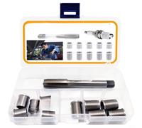 Kivivaka Kit de reparación de roscas de bobina de encendido M10x1.0, 11 piezas, acero inoxidable y juego de troqueles para mantenimiento de chispas automotrices