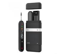 Kivivaka Kit de soldador USB recargable con pantalla LCD digital, herramienta de soldadura portátil de 1400 mAh, temperatura ajustable para mantenimiento de placa de circuito (negro)