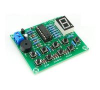 Kivivaka Kit de zumbador interactivo de 8 canales con pantalla LED de 0.5 pulgadas, placa de circuito de pestillo CD4511, entrenamiento y competiciones electrónicas, aprendizaje de 5 V CC
