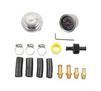 Kivivaka Kit regulador de presión de combustible de 1 a 5 PSI para carburador, calibre ajustable, construcción de aleación de zinc con abrazaderas de manguera(1)