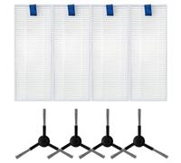 Kivivaka Kits de cepillos laterales y filtros para aspiradoras Tefal RR90 RR9065 RR9067 RR9075 RR9077 Serie 130 AI, piezas de repuesto de limpieza accesorios de aspiradora (A)