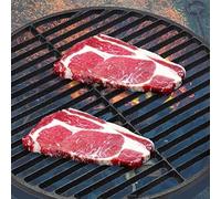 Kivivaka Malla redonda de hierro fundido negro, rejilla para asar barbacoa, distribución uniforme del calor, para herramienta esencial de asar carne