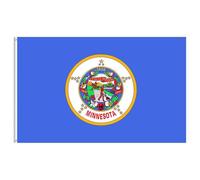 Kivivaka Manta de poliéster de doble cara con la bandera del estado de Minnesota, 3 x 5 pies, decoración del hogar para interiores y exteriores