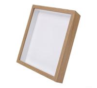 Kivivaka Marco 3D orientado a la decoración del hogar para narración visual en capas utilizando figuras, flores secas y elementos de texto (color madera)