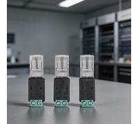 Kivivaka Paquete de 3 convertidores RS485, para adaptador de red A a PIN4 a PIN5, metal para transmisión de datos de plástico, sistemas de automatización industrial, verde