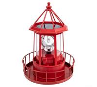 Kivivaka Patio al aire libre solar para luz de baliza automática al | Haz LED giratorio, encendido automático al anochecer, carga solar, diseño elegante, decoración de patio y césped