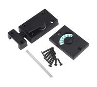 Kivivaka Perno indicador para cerradura de puerta de baño con señal de compromiso vacante, indicador de inodoro de aleación de zinc en negro, 85 x 38 x 13 mm, 1 paquete