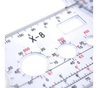 Kivivaka Plotter rotativo de aviación X-8X-7, transparente para herramienta de medición de plástico, cálculo de dirección y distancia de aeronaves
