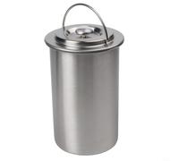 Kivivaka Prensa de carne de acero inoxidable para carnes delicatessen, cubo de cocina con termómetro integrado, 7.08 x 4.33 x 3.94 pulgadas, color plateado