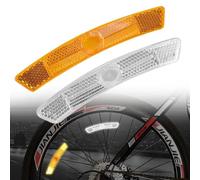 Kivivaka Reflectores de radios de bicicleta, paquete de 4, tiras de seguridad para ruedas de PC, accesorios de ciclismo nocturno de alta visibilidad