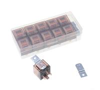 Kivivaka Relé automotriz de 80 A 4 pines 12 V-24 V para dispositivo de control de conmutación de coche resistente, paquete de 10 (24 V)