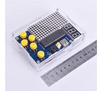 Kivivaka Retro DIY 51 - Kit de consola de juegos con microcontrolador, Pixel para proyectos de soldadura artística con carcasa, programación de aprendizaje y electrónica, 4 para juegos clásicos