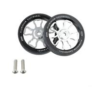 Kivivaka Ruedas plegables Easy de 70 mm para bicicleta Brompton para 3Sixty, rodillos de repuesto de goma de aleación de aluminio con rodamientos, paquete de 2 (plata)