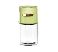 Kivivaka Salero tipo empuje con dispensador medidor de 0,5 g, condimento de cocina, pimienta, azúcar, especias, compatible con tarro de vidrio, tapa de resina ABS, sello a prueba de humedad (blanco