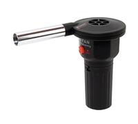 Kivivaka Soplador eléctrico portátil para camping, barbacoa, chimenea, 143 x 70 x 130 mm, polipropileno + aleación de aluminio, color negro