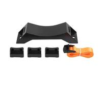 Kivivaka Soporte de cilindro de gas licuado montado en la pared de 5 kg para tanque, ABS para soporte ignífugo con correas de nailon ajustables para caravana y camping, color negro