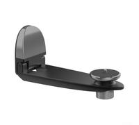 Kivivaka Soporte de proyector giratorio inclinable de aleación de aluminio para pantallas LED LCD, fijación estable, color dorado y negro, 27 x 12 x 7,5 cm (negro)