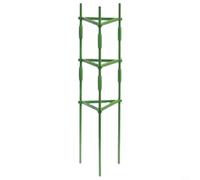 Kivivaka Soporte portátil para plantas de jardín para tomates, para kit de estaca de tubería de acero PP+PE, marco de cultivo vertical fácil de instalar, 11 x 19 x 120 cm, verde (1 kit)