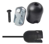 Kivivaka Tapones de cable de polea de gimnasio de 5 mm y terminales de cuerda de alambre de acero, máquinas de fitness para el hogar, conectores de límite de seguridad para color negro