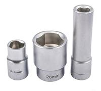 Kivivaka Triangular Multi-Dientes 1/2 Socket Set para Bomba de Inyección, 3pcs Metal Tuercas Remoción Herramientas Manuales